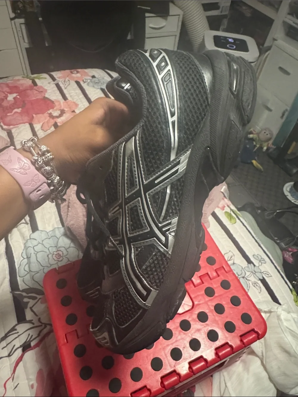 Asics 1130 Men's Black Mesh Athletic Running Shoes sz 11.5